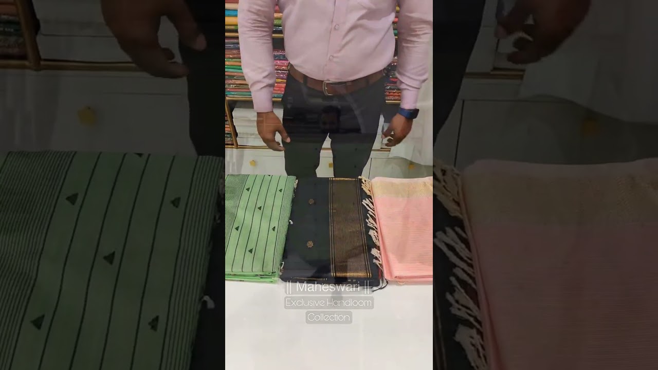 Exclusive Handloom Collection- Maheshwari  Silk Saree 𝑪𝒂𝒍𝒍 𝒐𝒓 𝑾𝒉𝒂𝒕𝒔𝒂𝒑𝒑 +91-7847919670