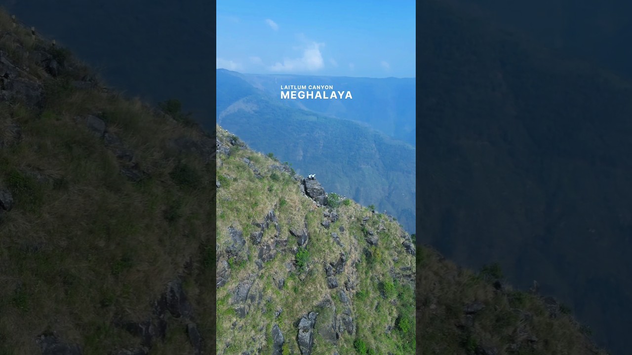 Don't Try this in Meghalaya 😮🇮🇳 At Laitlum Grand Canyon #meghalaya