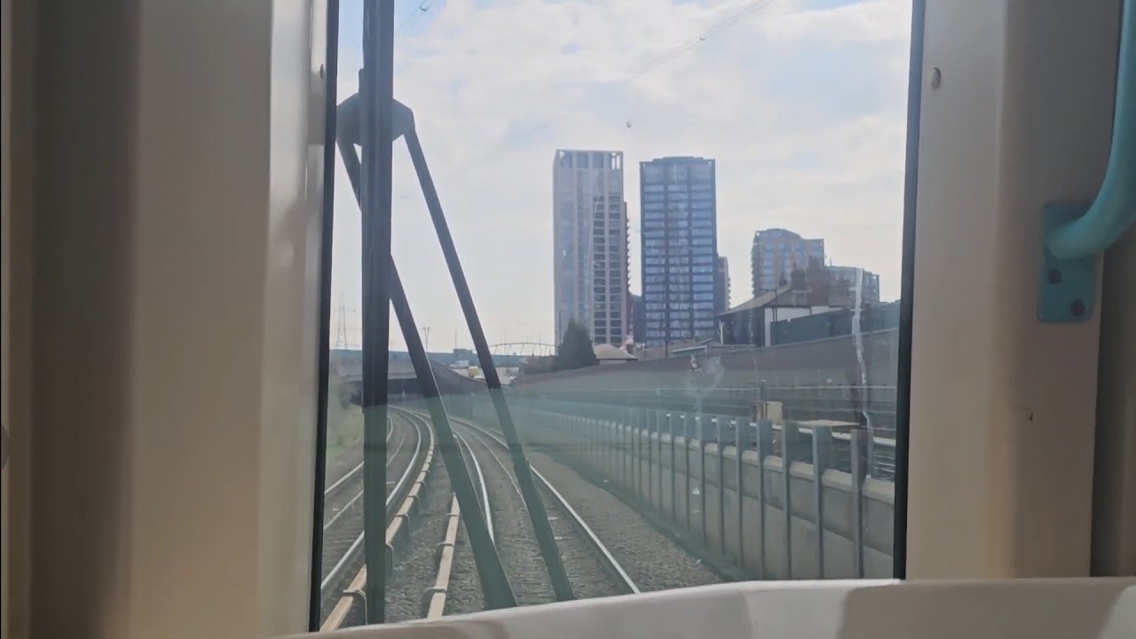 Riding the London DLR from West Silvertown to Stratford backwards and Forwards 