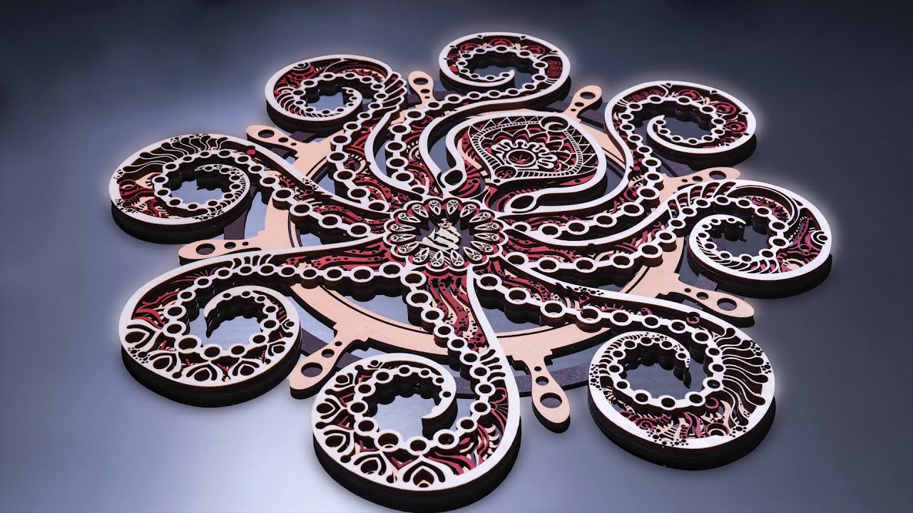 Wooden art | Лазерная резка фанеры | Осьминог