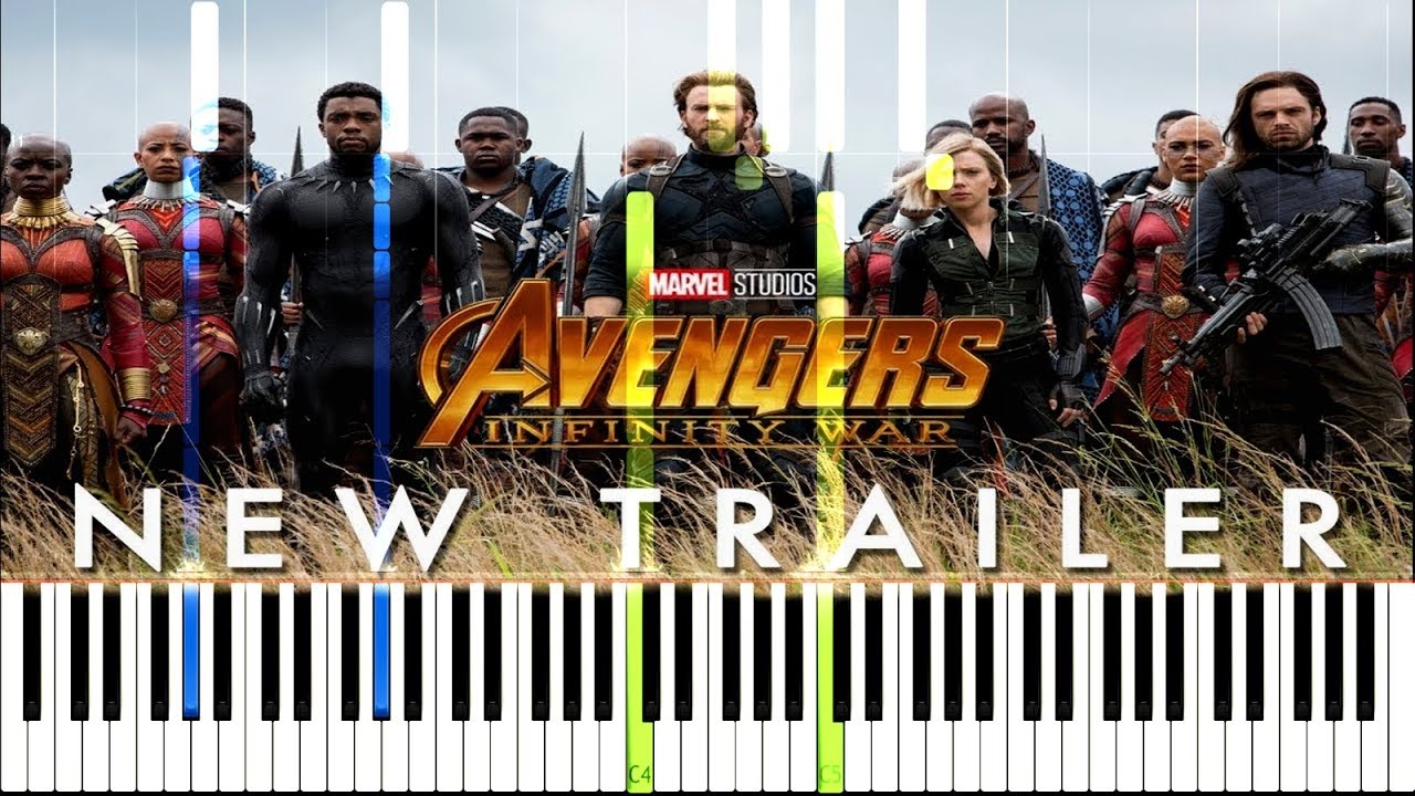 Avengers: Infinity War - Official Trailer #2 Theme [Synthesia Piano Tutorial]
