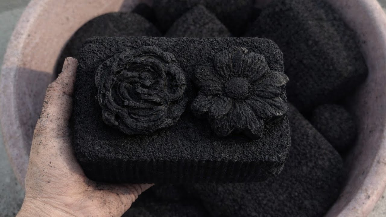 Black Mud Dry Tub & Floor Crumbling | Satisfying ASMR Dirt Break 