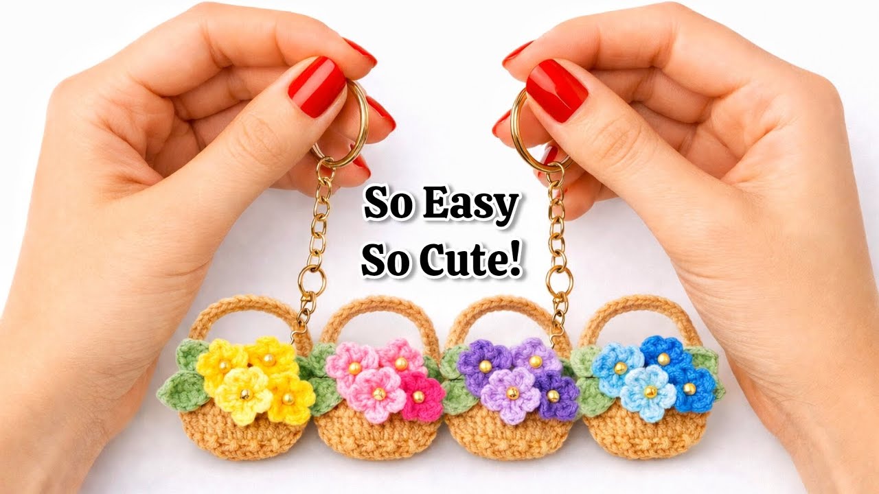 How To Crochet For Beginners😱!? This Crochet Keychain Went Viral!😍Gift, Decoration 