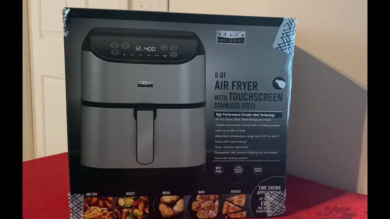 Bella 6qt Air Fryer Unboxing , Set Up and Review