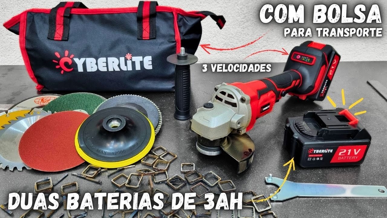 MAIS UM LANÇAMENTO! Esmerilhadeira a Bateria CyberLite – Surpreende ou Fica Devendo? Teste Completo!