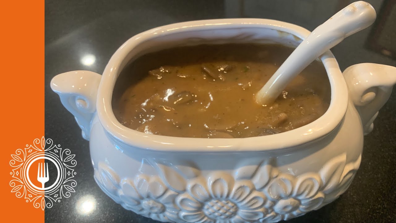 Deliciosa Salsa Gravy con Champinones Para Pure de Papa, Pavo y Carnes