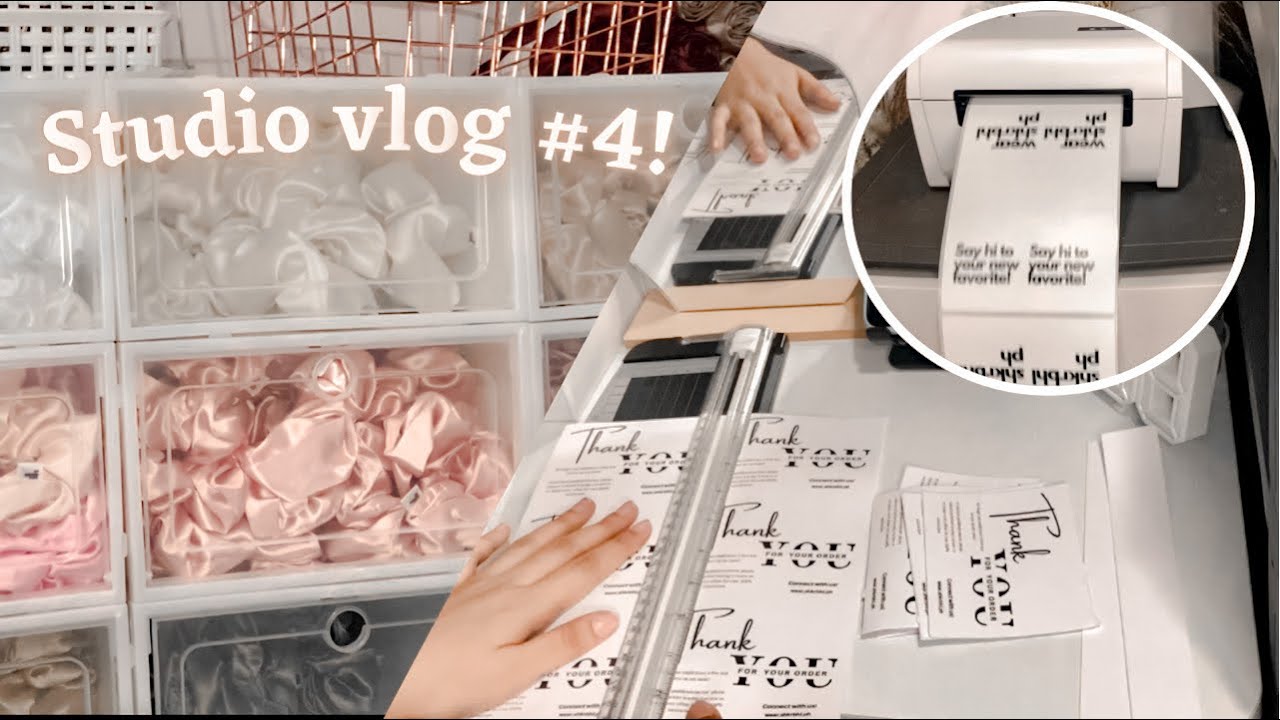 STUDIO VLOG ep. 4 | A night before  5.5 sale | restocking scrunchies, inventory, freebies and more!