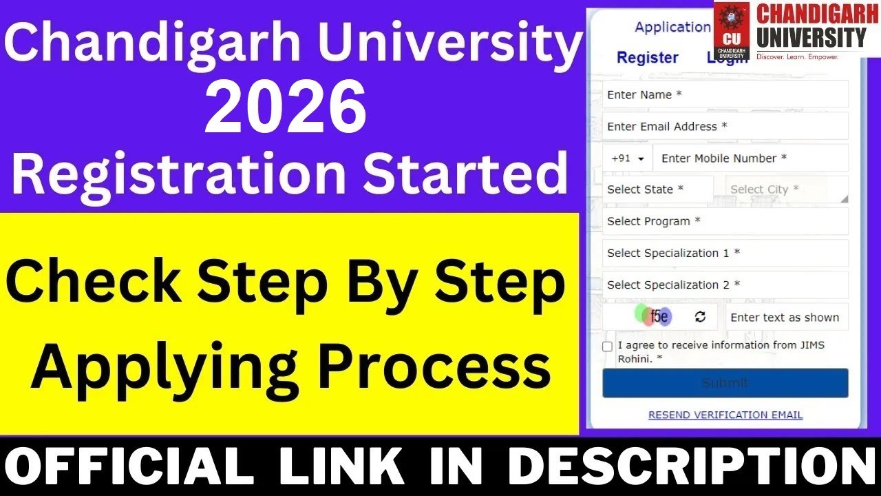 Chandigarh University Registration 2026 | How to Fill CUCET 2026 Application Form