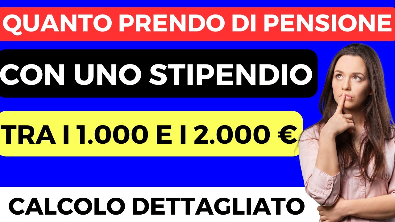 PENSIONI👉QUANTO PRENDO DI PENSIONE CON UNO STIPENDIO TRA I 1.000/2.000 EURO NETTI? 💰