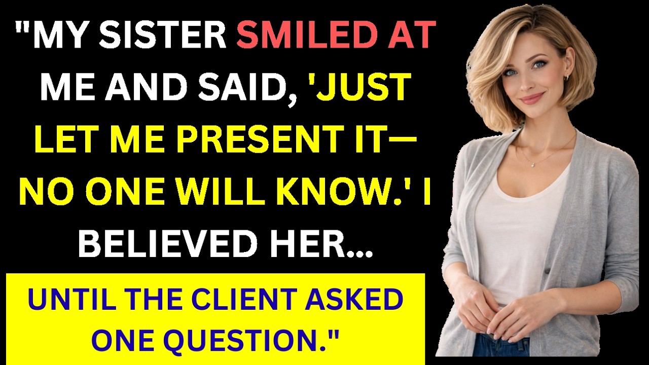 My Sister Took Credit for My Project at Work — The Client Asked Me One Question