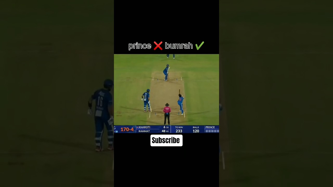 prince yadav❌ bumrah ✔️ #shortvideo #youtubeshorts #cricket #viratkohli #trendingshorts #videos