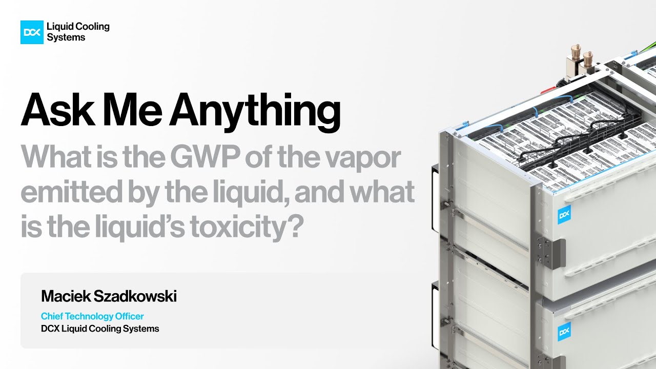 What is the GWP of the vapor emitted by the liquid, and what is the liquid’s toxicity?
