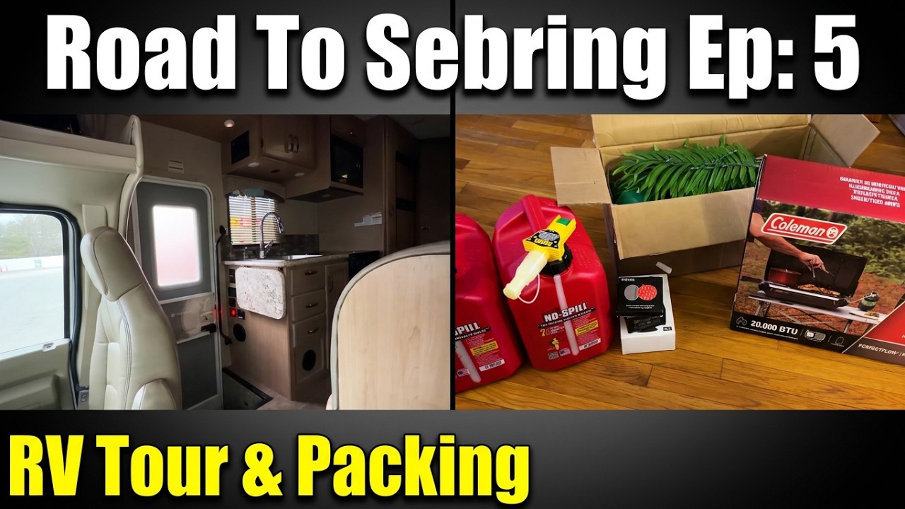RV Tour and Packing for the Trip - Road to Sebring Ep: 5