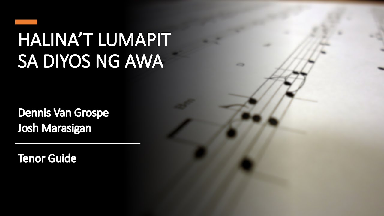 Halina't Lumapit sa Diyos ng Awa (TENOR)