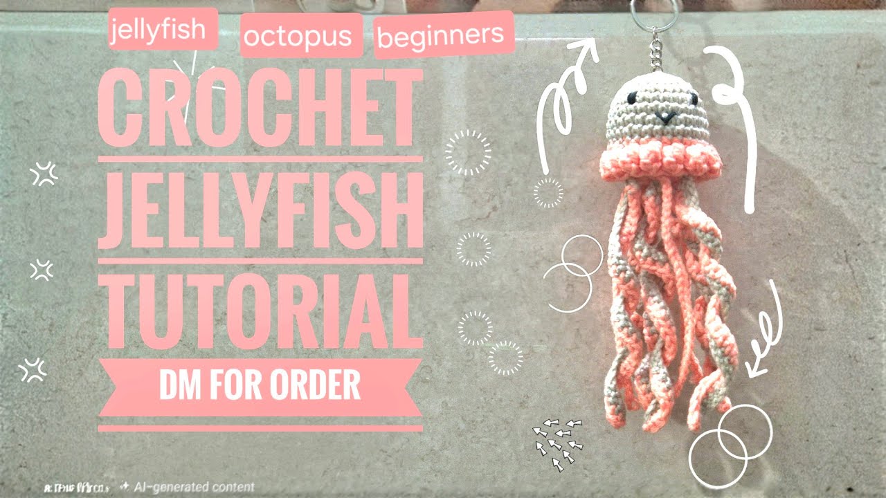 Crochet jellyfish tutorial beginners||Crochet octopus #crochet​​ #diy​ #crochetjellyfish​ #jellyfish