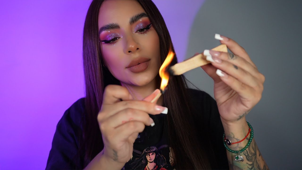 asmr QUITANDO MALAS ENERGÍAS - asmr relajante - asmr con cuarzos