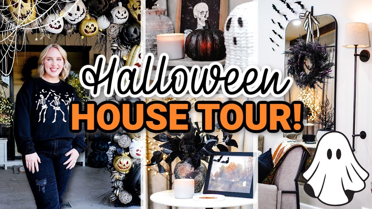 HALLOWEEN HOUSE TOUR! SPOOKY CHIC! HALLOWEEN DECOR IDEAS!