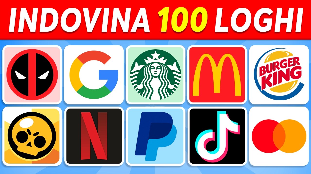Indovina il LOGO in 3 SECONDI ✔️👀🧐 | 100 Loghi Famosi | Quiz Logo 2024