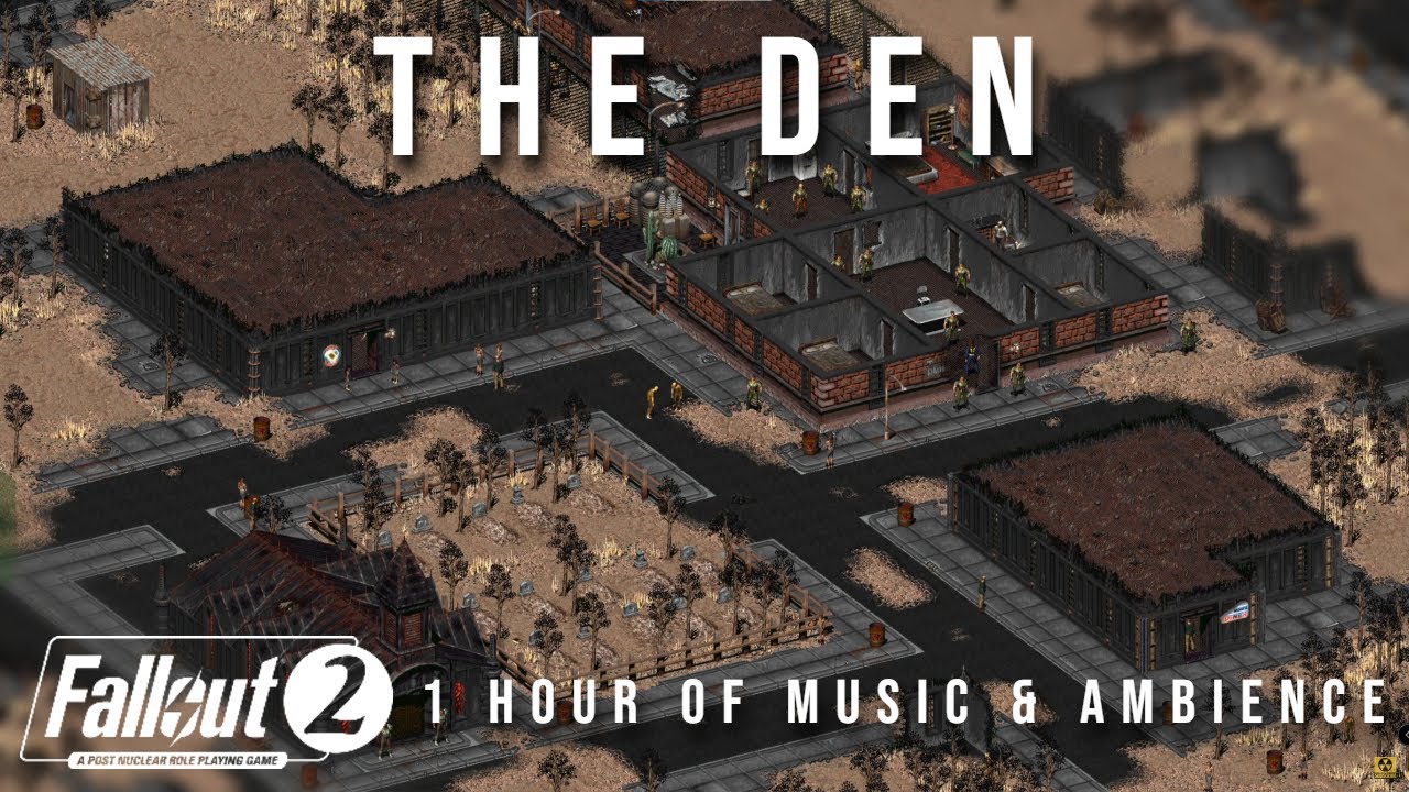 Fallout 2 - The Den - 1 Hour of Music & Ambience - QHD