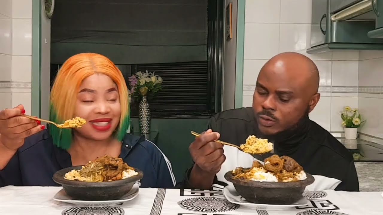 Africa food eating the food almost burned my husband tongue Africa ports eating rice