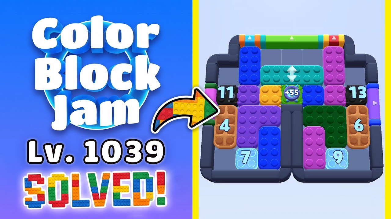 Color Block Jam Level 1038 (1039) | Every Puzzle Solved! 🎯