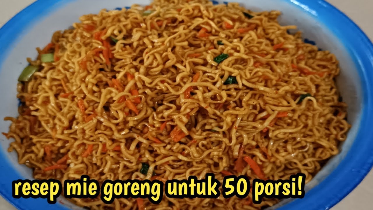 Mudah dan simpel, resep mie goreng untuk 50 porsi isian  nasi box!