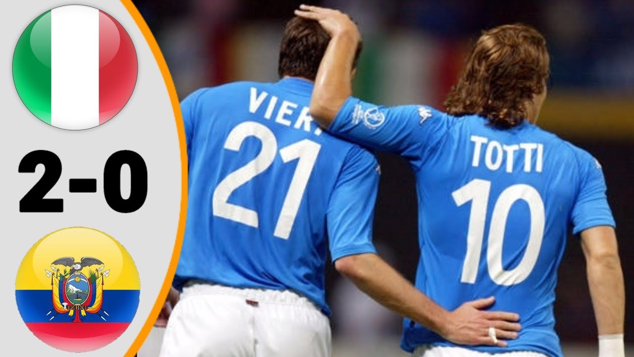 Italy 2 × 0 Ecuador | Extended Highlight and All Goals- World Cup 2002 HD