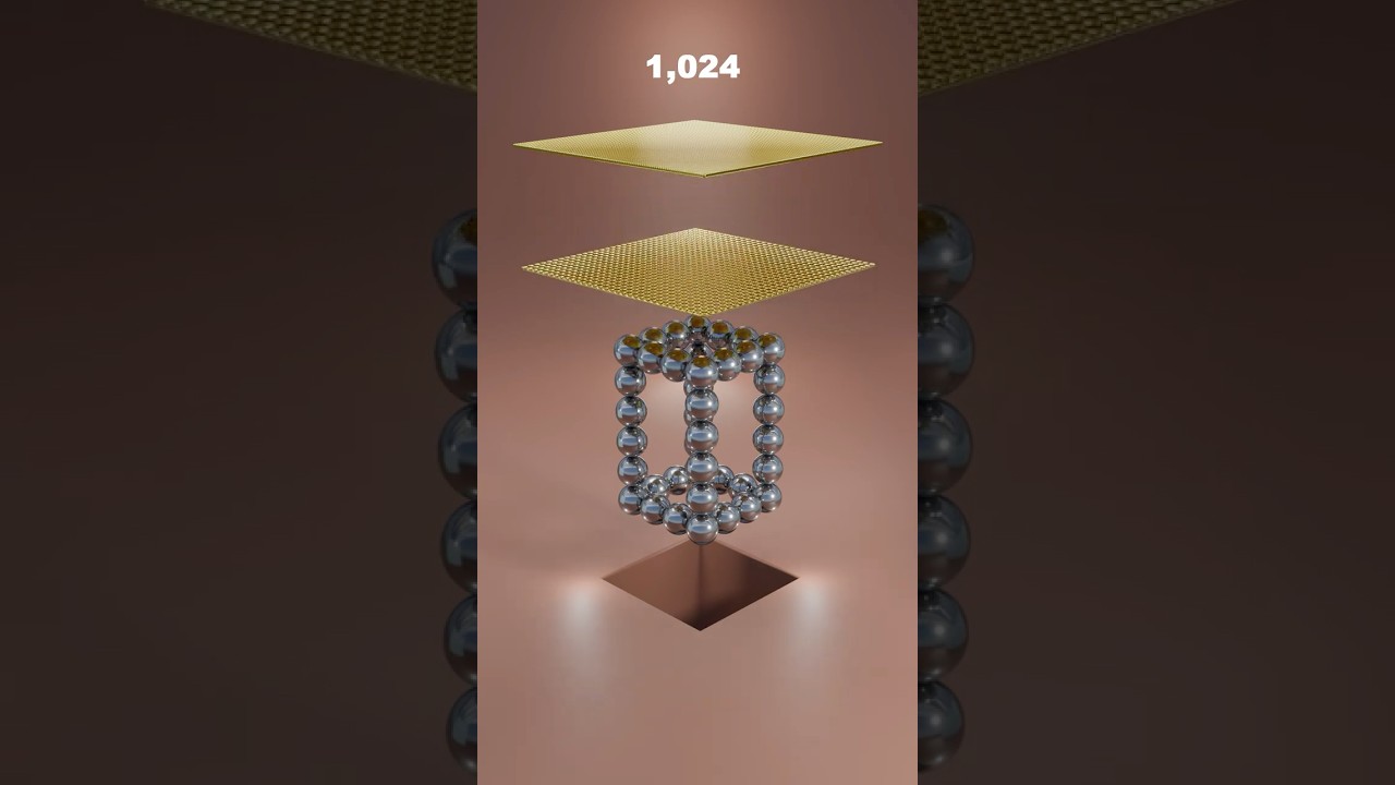 1M Gold 3D Cloth x Metal Sphere Frame Sim | Which Looks Best? #3danimation #satisfying #asmr