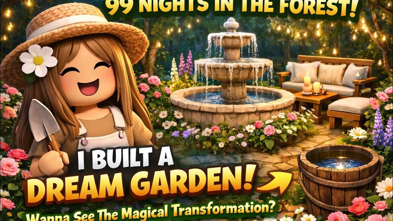 I built myself A GARDEN just for the AESTHETIC! ⚘️🪻🌷🌻🤯 | ROBLOX | 99 NIGHTS IN THE FOREST |#roblox 