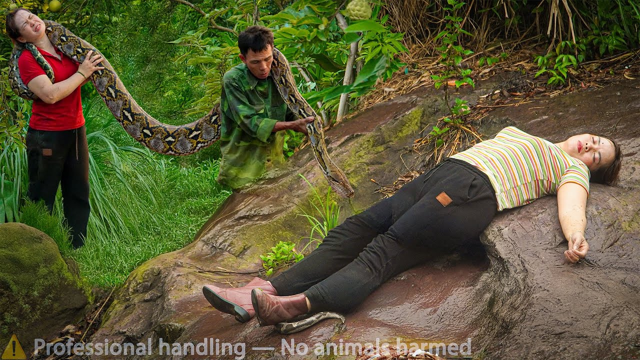 72 Hours on high alert: Giant python creeps up behind - A tense encounter