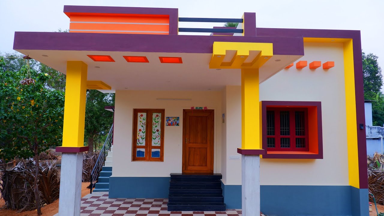 12 லட்சத்தில் 730sqftல் அழகான 2BHK வீடு | How to build Low Budget 2BHK Compact House | Illam 8