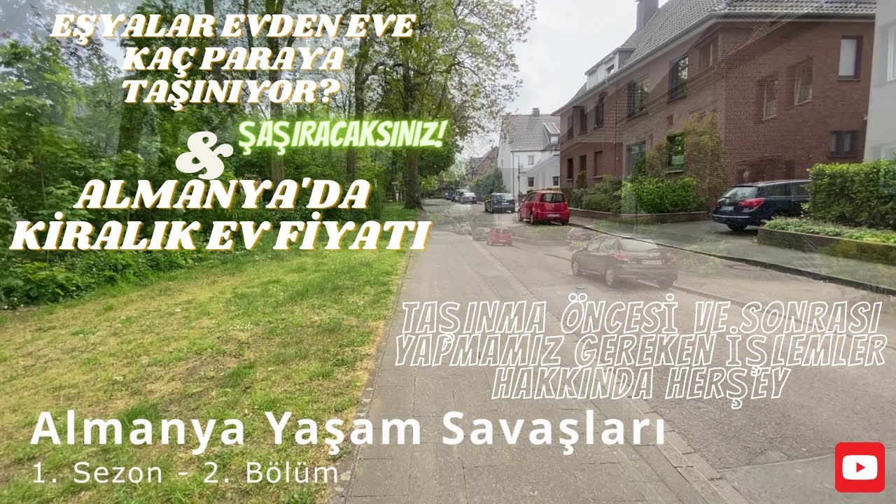 ALMANYA'da KİRALIK EV / TAŞINMA SÜRECİ / YAPMANIZ GEREKENLER