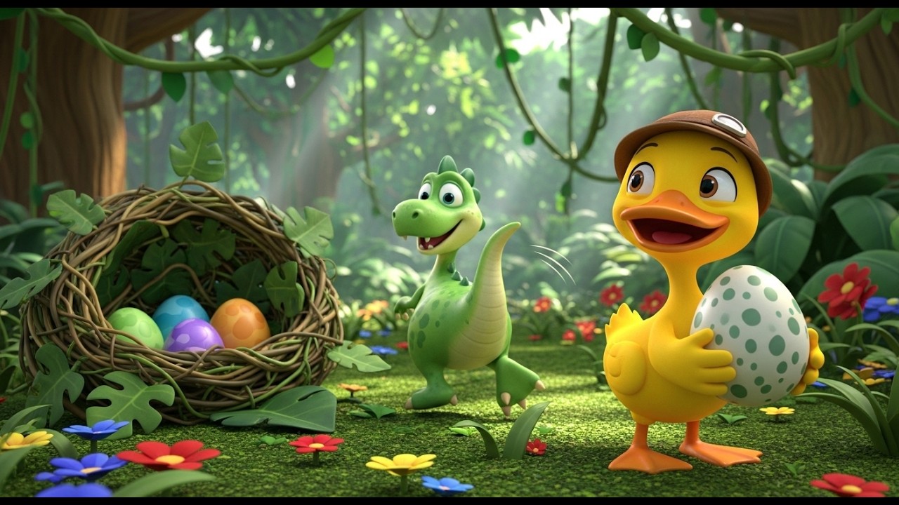 🦖🥚 Sorpresa de Huevo de Dinosaurio | Canción Infantil Educativa para Niños en Español