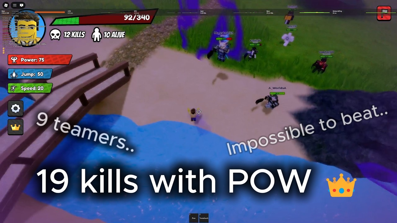 19 kills with POW... but the WHOLE SERVER was TEAMING