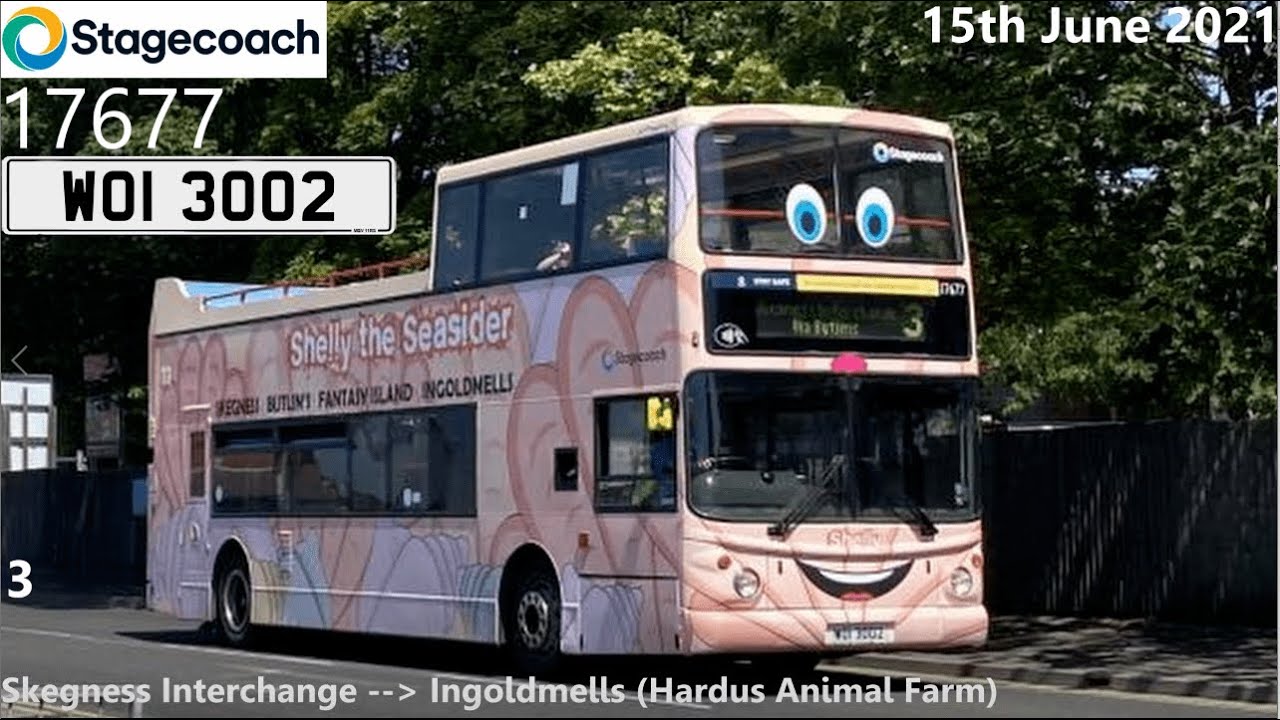 Stagecoach East Midlands: 17677 on Route 3 to Ingoldmells (UK Bus Timelapse #8)