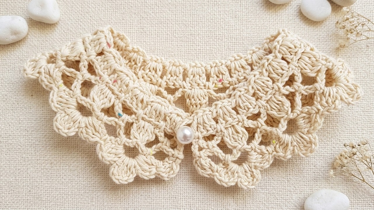 #136 Crochet collar - 아이 케이프