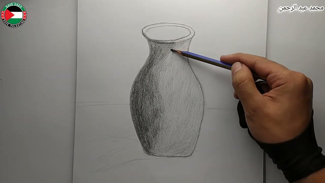 رسم طبيعه صامته بالرصاص للمبتدئين