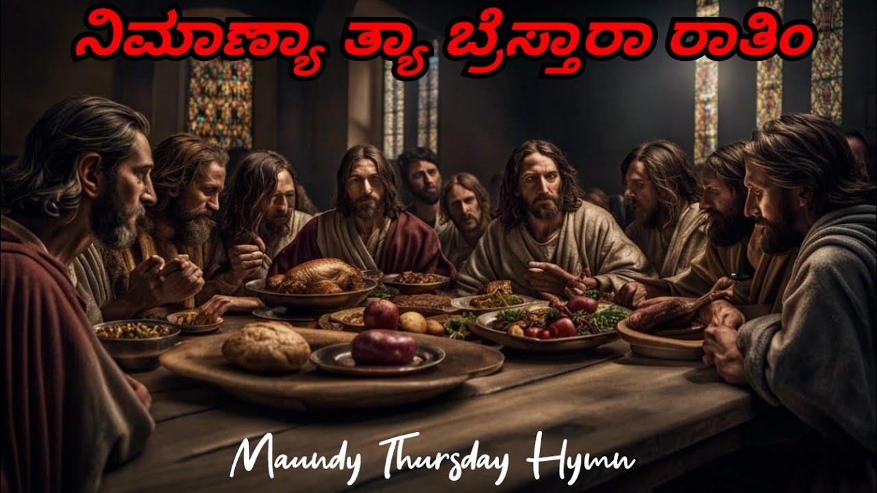 ನಿಮಾಣ್ಯಾ ತ್ಯಾ ಬ್ರೆಸ್ತಾರಾ ರಾತಿಂ |Nimanya tya Brestara Rathi |Konkani Maundy Thursday Hymn | Holy Week