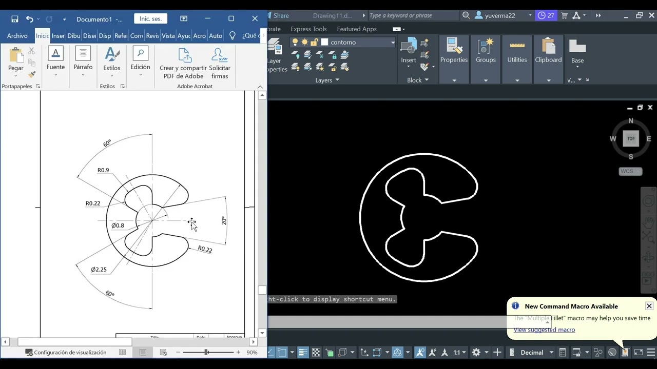 ✅AutoCAD 2023 Tutorial, Curso BÁSICO de AutoCAD 2021, Círculos, tangentes, cortar mirror crear capas
