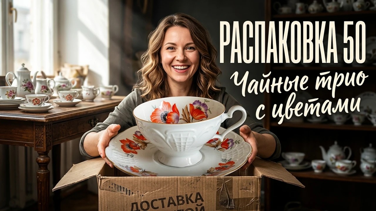 🔥Распаковка #50 Чайные трио с яркими цветами #Reichenbach #Schumann #Thomas