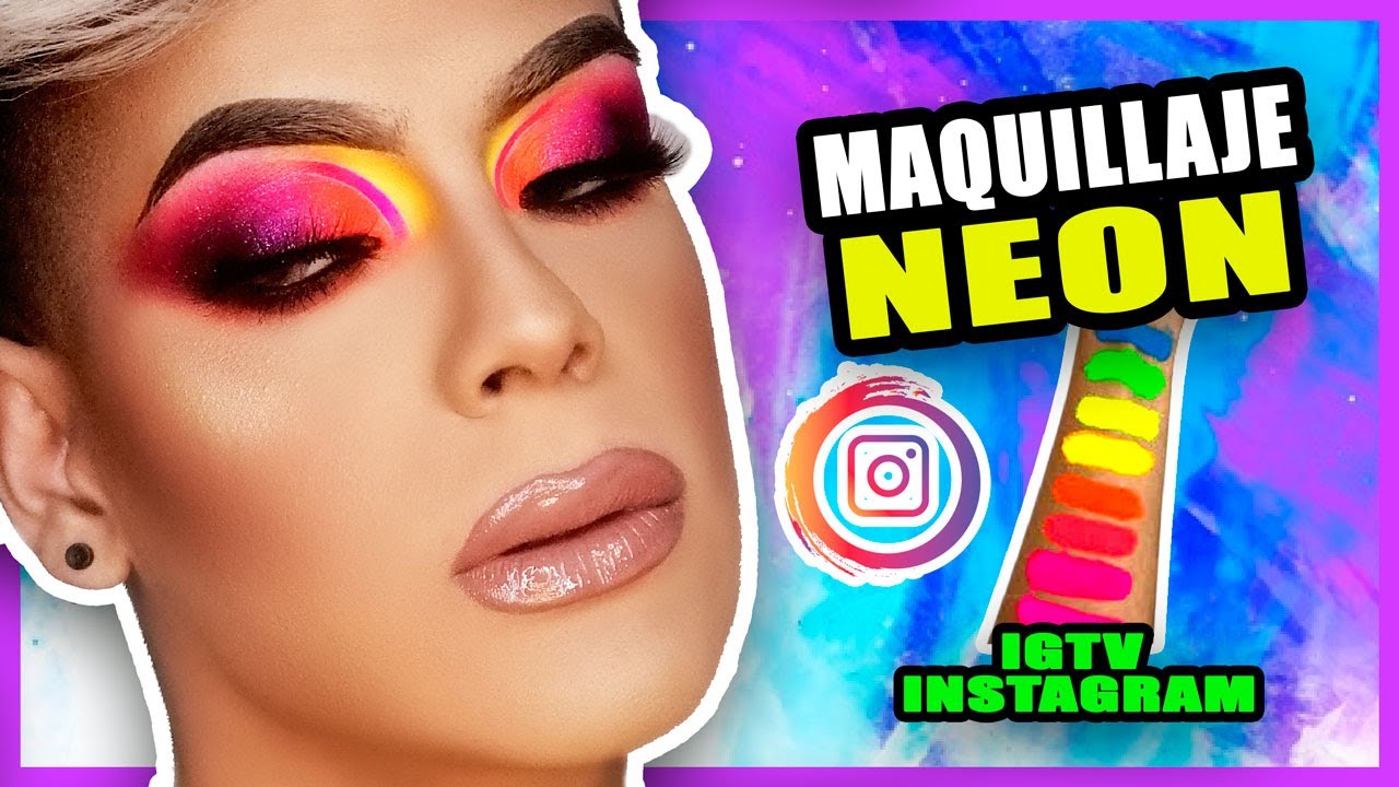 ME MAQUILLO CON PRODUCTOS NUEVOS - MAQUILLAJE NEON IGTV | EDDURAF