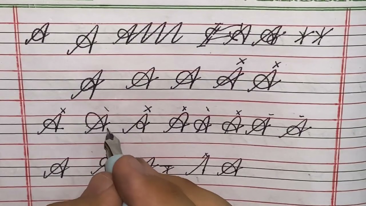 Cursive writing lesson 26 - Cursive Capital Alphabets A to E | The Cursive Space (watch till end) 