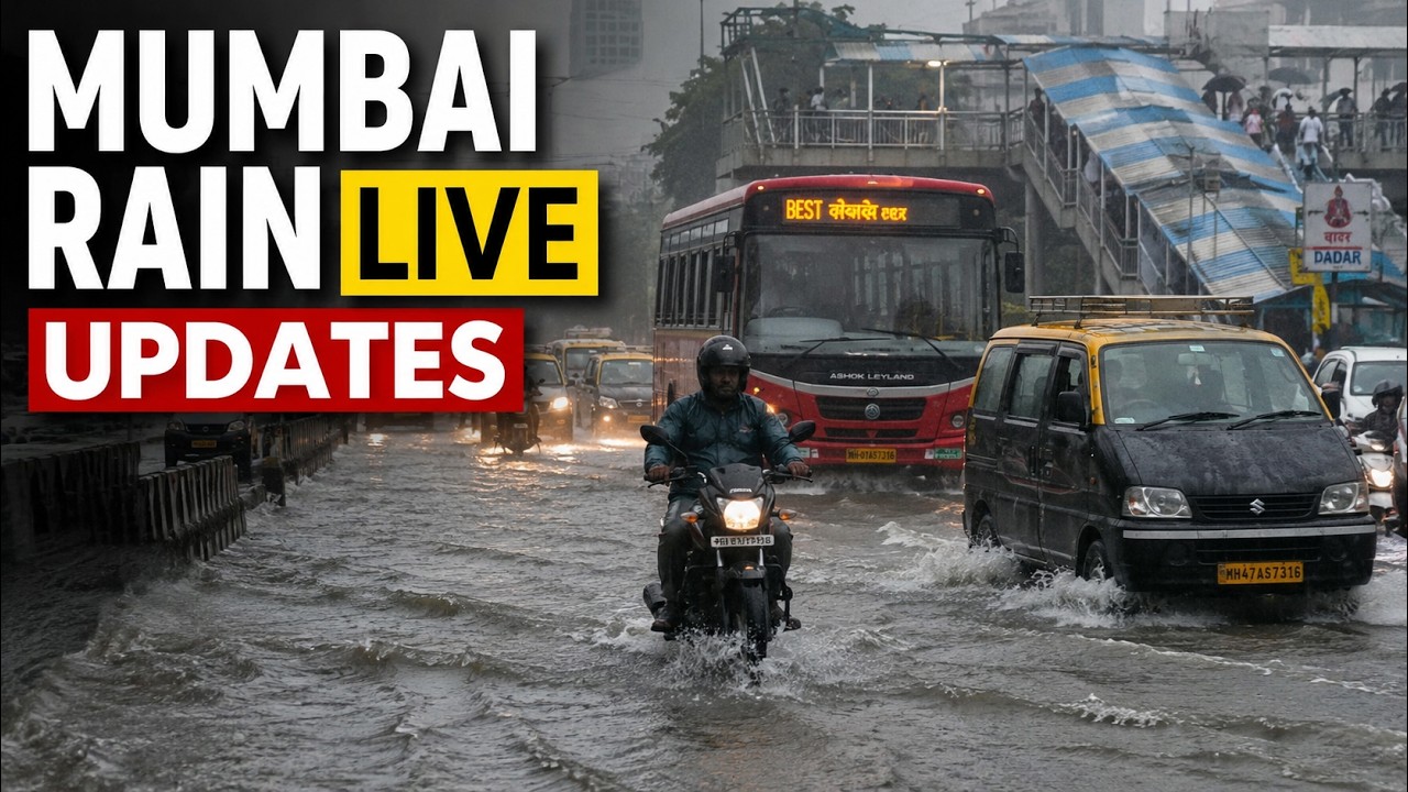 Mumbai Rains LIVE: Waterlogging, Traffic Jams & Train Delays | Orange Alert | Heavy Rain Updates