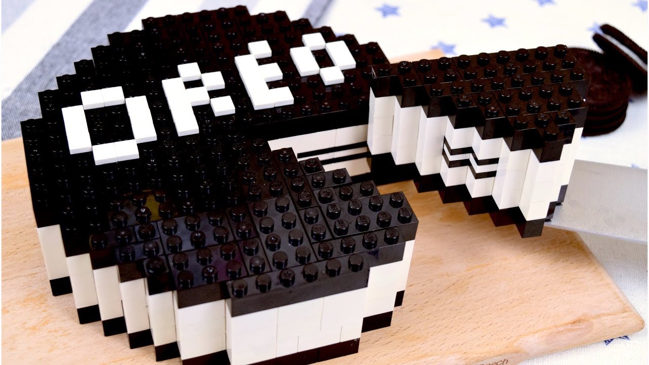 Lego Oreo Cheesecake - Lego In Real Life 3 / Stop Motion Cooking & ASMR