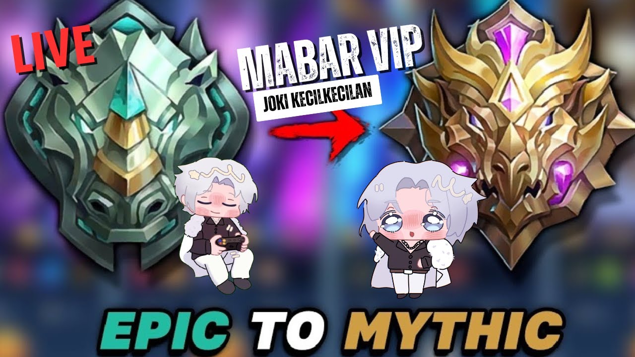 Mabar mobilegend ,Mabar VIP epic to mytic #mobilegendbangbang #live #mabarvip