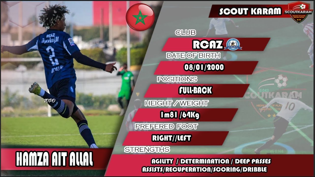 ⚫HAMZA AIT ALLAL ⚫ [RCAZ-MOROCCO] [2] [**FULL-BACK**] |SKILLS...| |part 1| 2023/24 (HD)