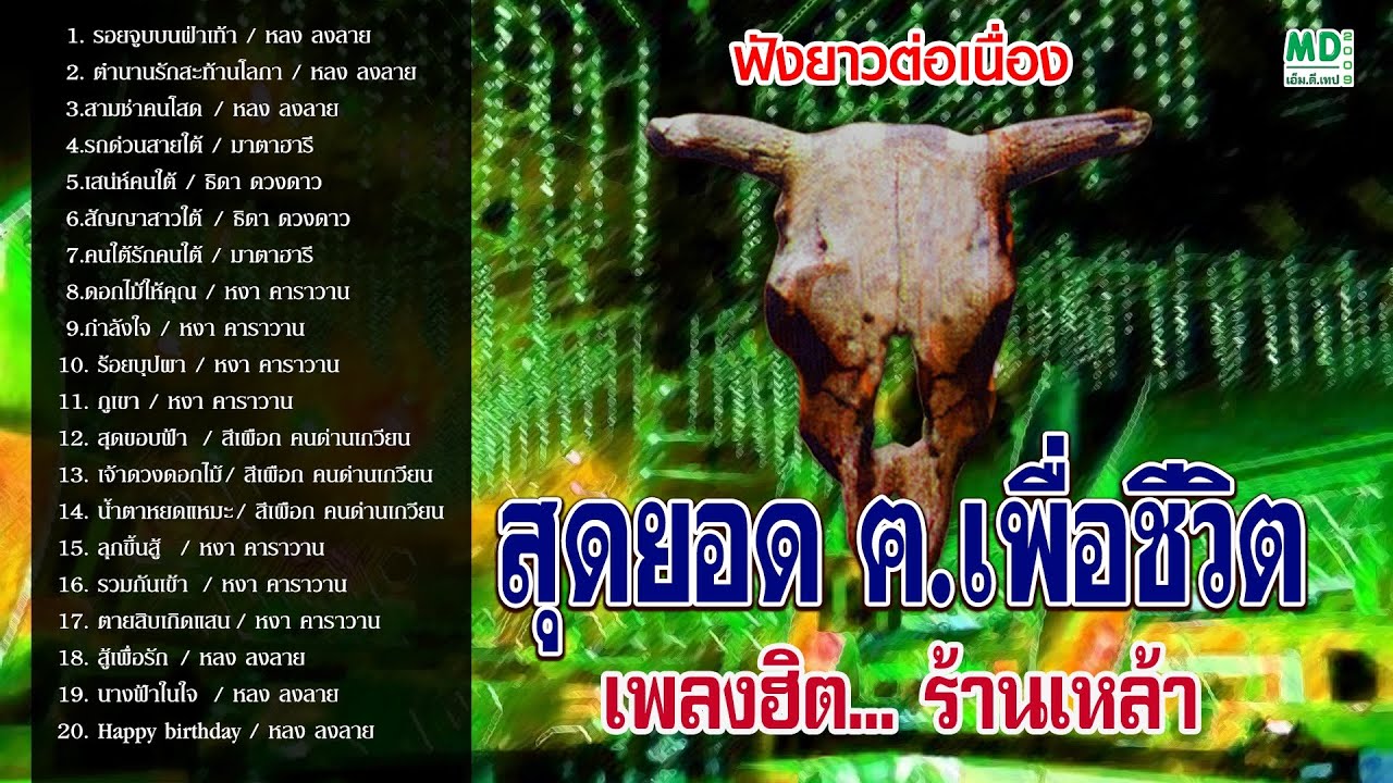 [ฟังยาวต่อเนื่อง] สุดยอดเพลงเพื่อชีวิตฮิตติดผับร้านเหล้า! | รวม 20 เพลงฮิตตลอดกาล (Non-Stop)