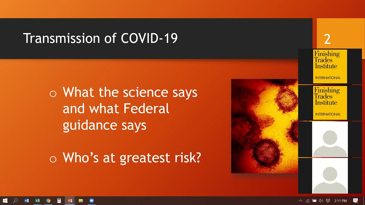 COR 195 Coronavirus Preparedness for Employees and Employers * - Webinar
