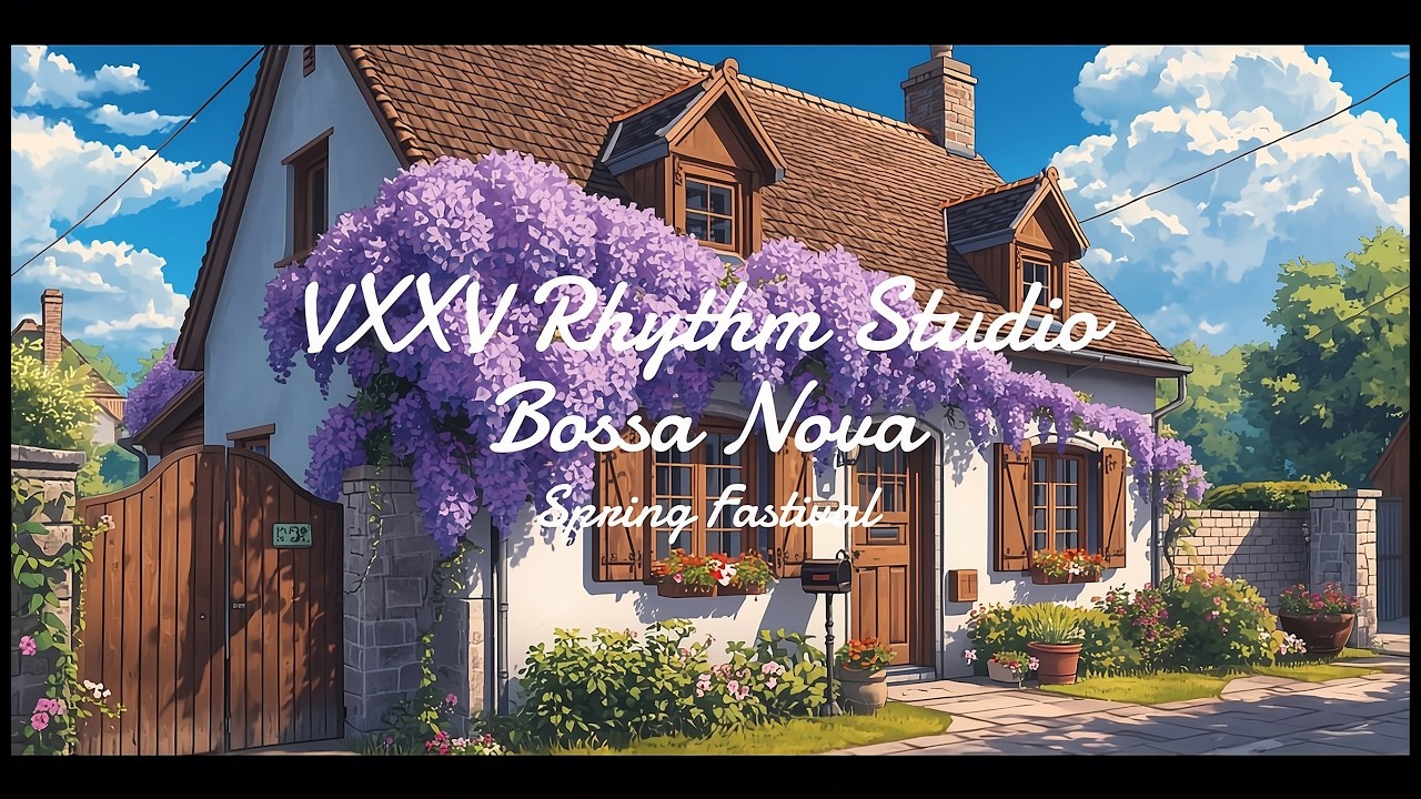 Spring Blossom Bossa Nova - Relaxing Music, Study Music, Working Music,  Wisteria, 4 Hours