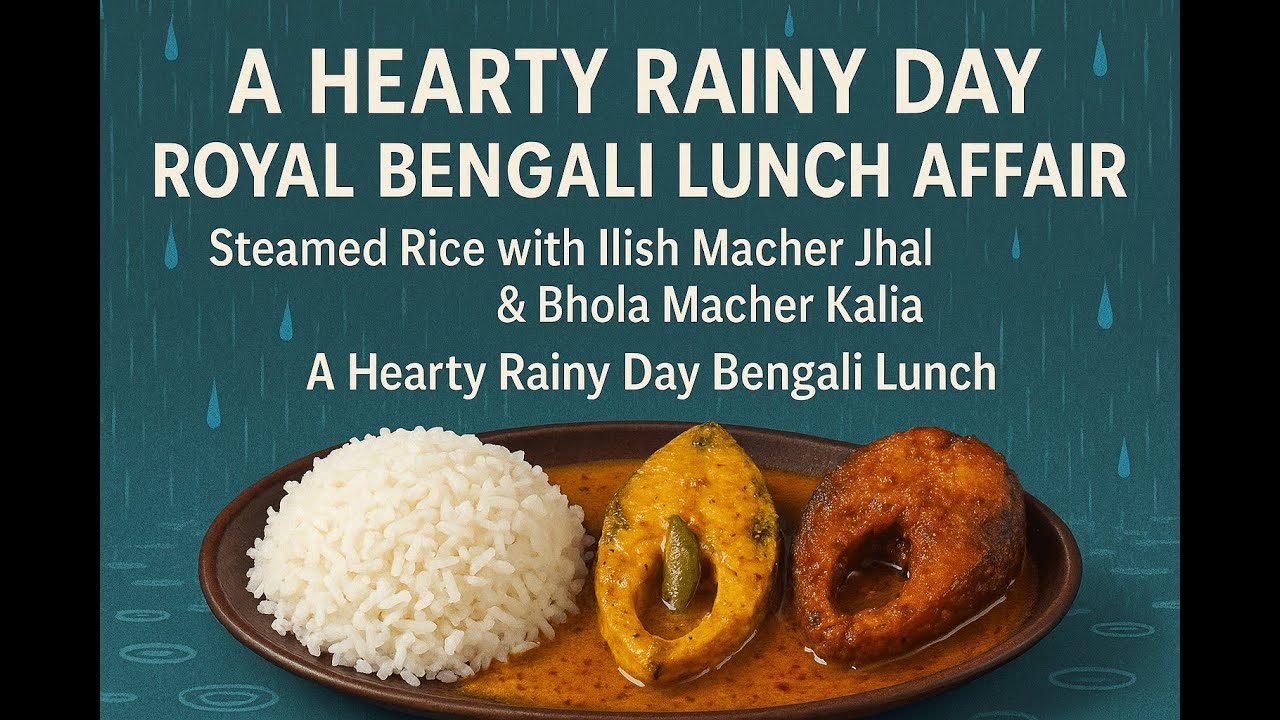 ইলিশ মাছের ঝাল এবং ভোলা মাছের কালিয়া দিয়ে বৃষ্টির দিনে বাঙালি মধ্যাহ্নভোজ I Ilish & Bhola Jhal
